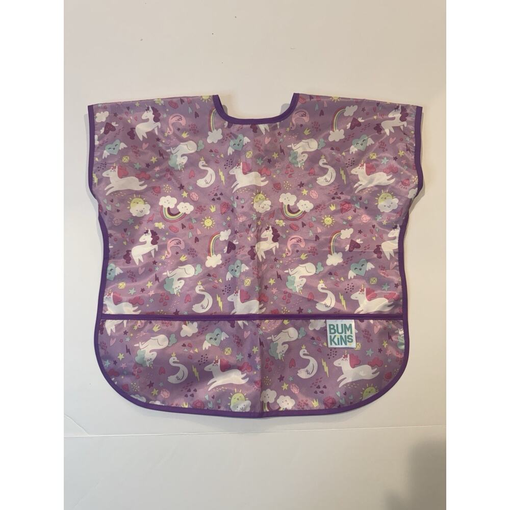 Bumkins Sleeved Bib Set 2 Waterproof Toddler Feeding Art Smock - Picture 6 of 9
